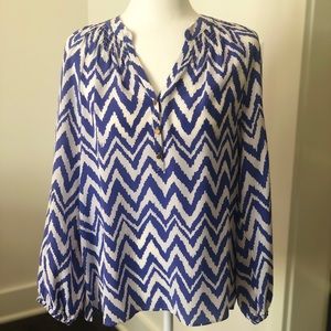 EUC Lilly Pulitzer Elsa silk blouse Size M